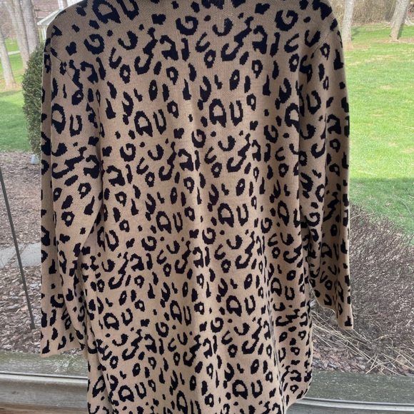 Kasper Leopard Print Tan and Black Jacket - Picture 2 of 3